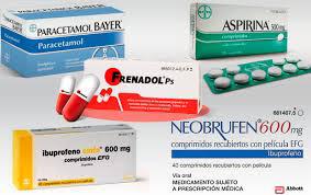 paracetamol, ibuprofeno, aspirinas